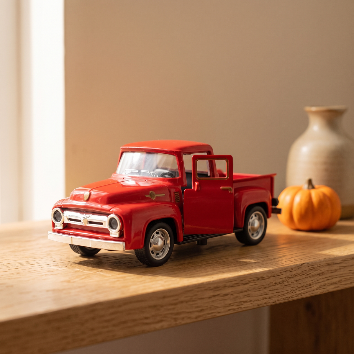 Pickup rétro rouge 1:32 - vue 3/4 avant