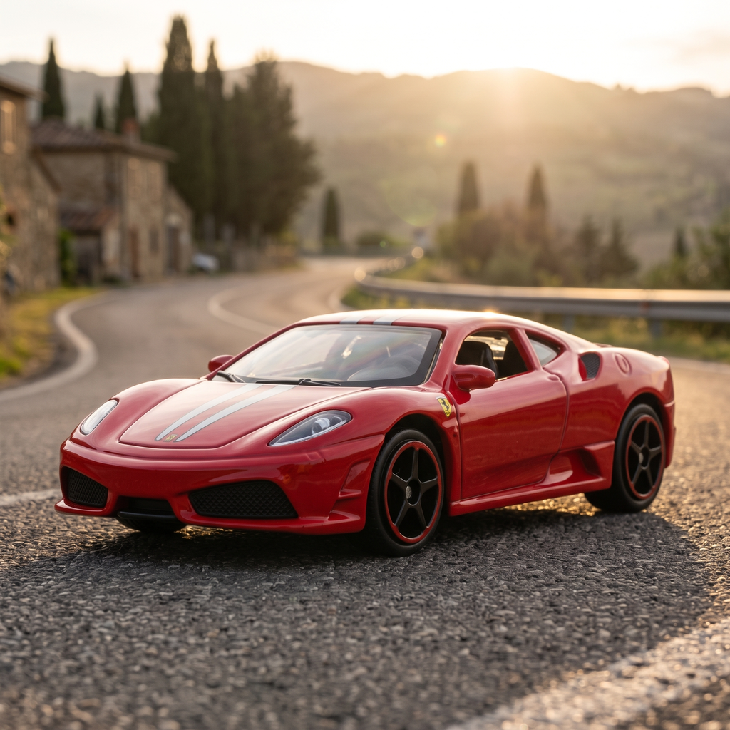 Ferrari 430 Scuderia 1:64 - route de montagne